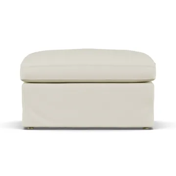 Linnevik pouf - Oslo Nature 1540-rovere oliato bianco, con gonna - 1898