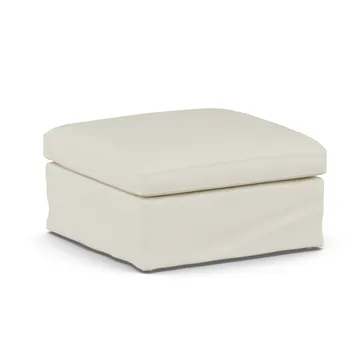 Linnevik pouf - Oslo Nature 1540-rovere oliato bianco, con gonna - 1898