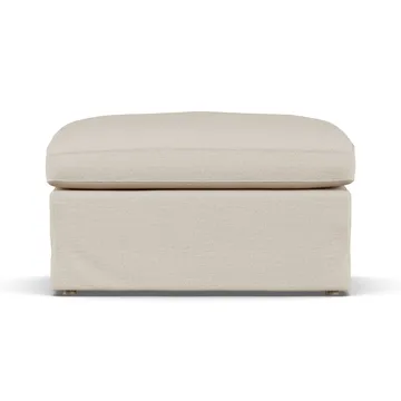 Linnevik pouf - Same Beige 6670-rovere oliato bianco, con gonna - 1898