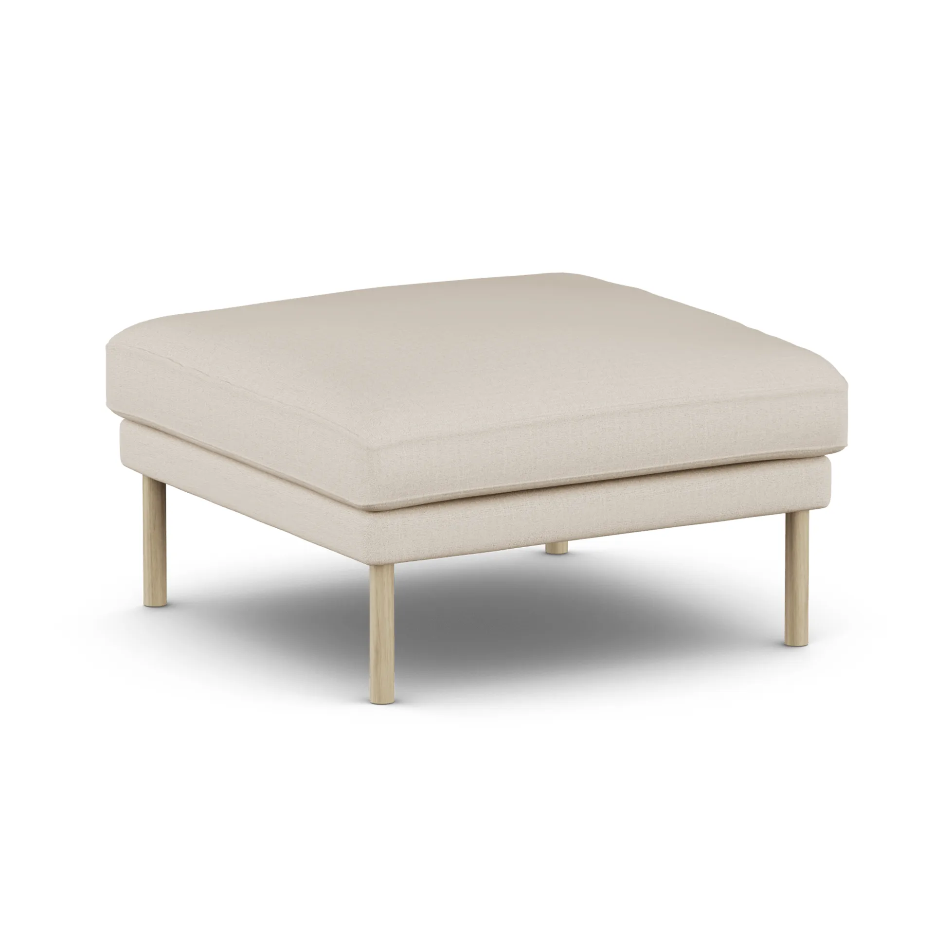 Linnevik pouf, Same Beige 6670-rovere oliato bianco, senza gonna 1898