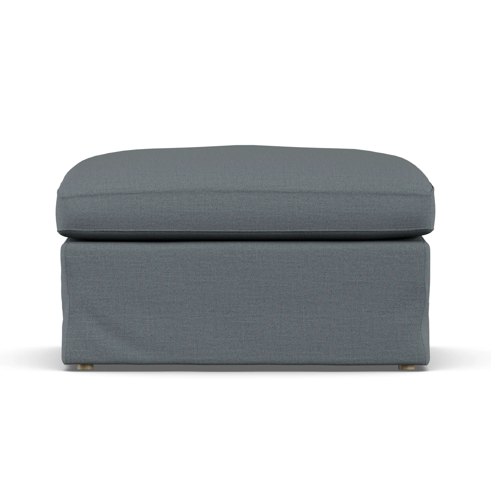 Linnevik pouf, Same Blue 6678-rovere oliato bianco, con gonna 1898