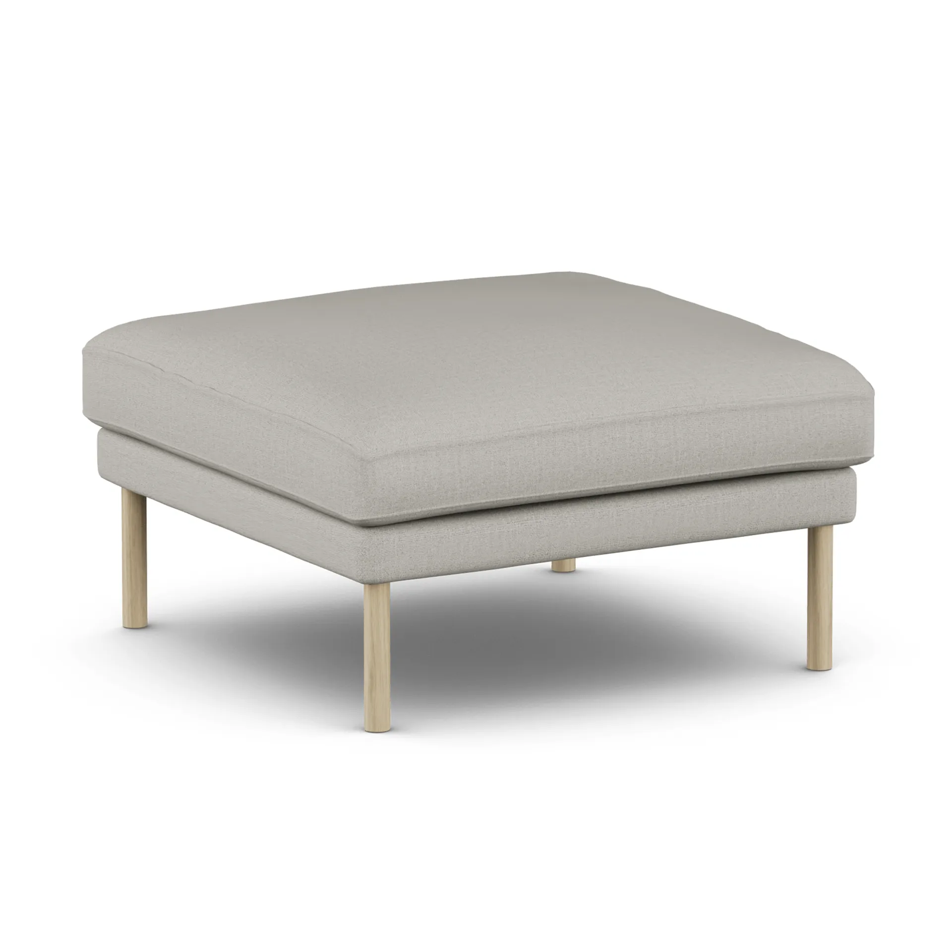 Linnevik pouf, Same Grey 6673-rovere oliato bianco, senza gonna 1898
