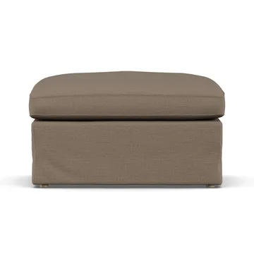 Linnevik pouf - Same Mole 6674-rovere oliato bianco, con gonna - 1898