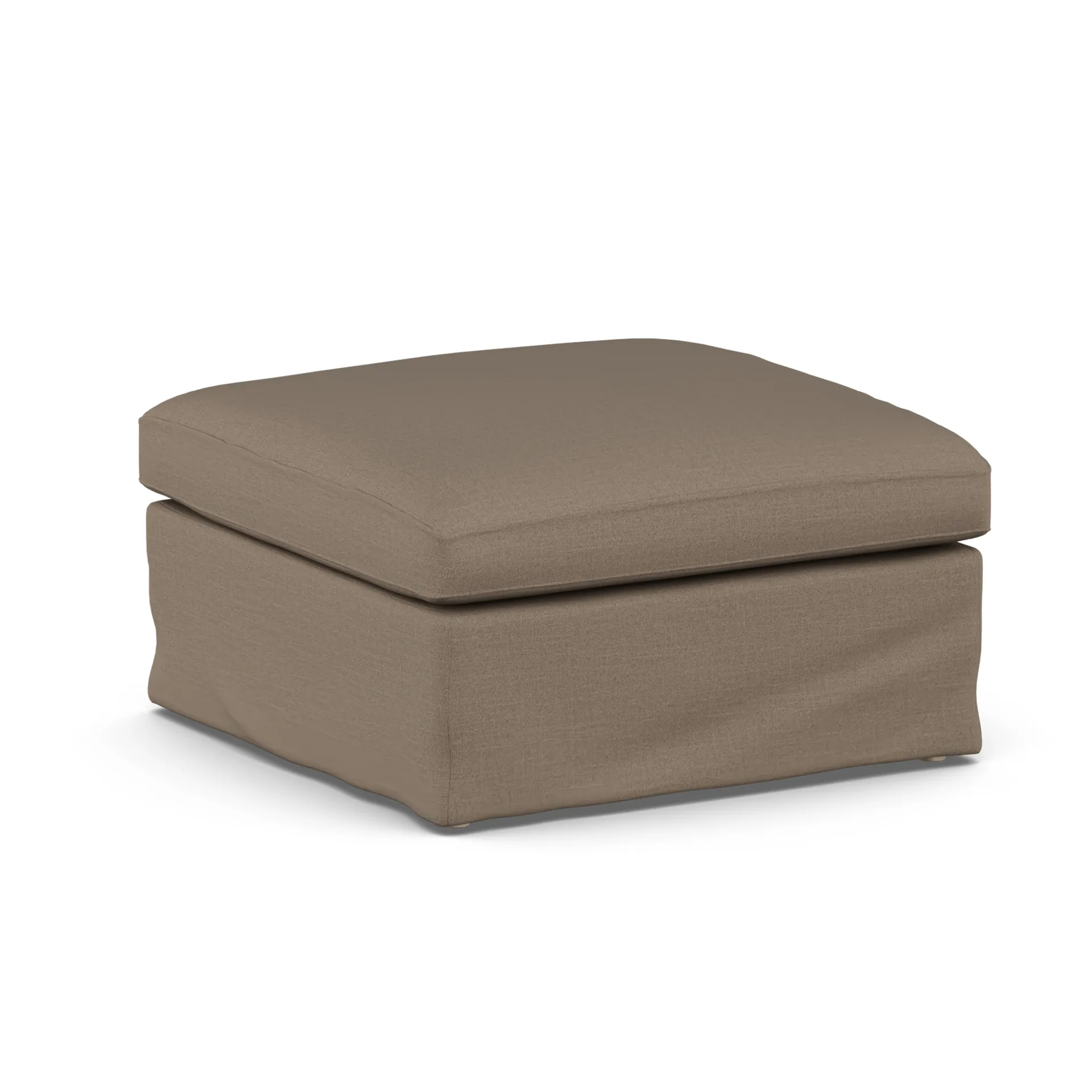 Linnevik pouf, Same Mole 6674-rovere oliato bianco, con gonna 1898