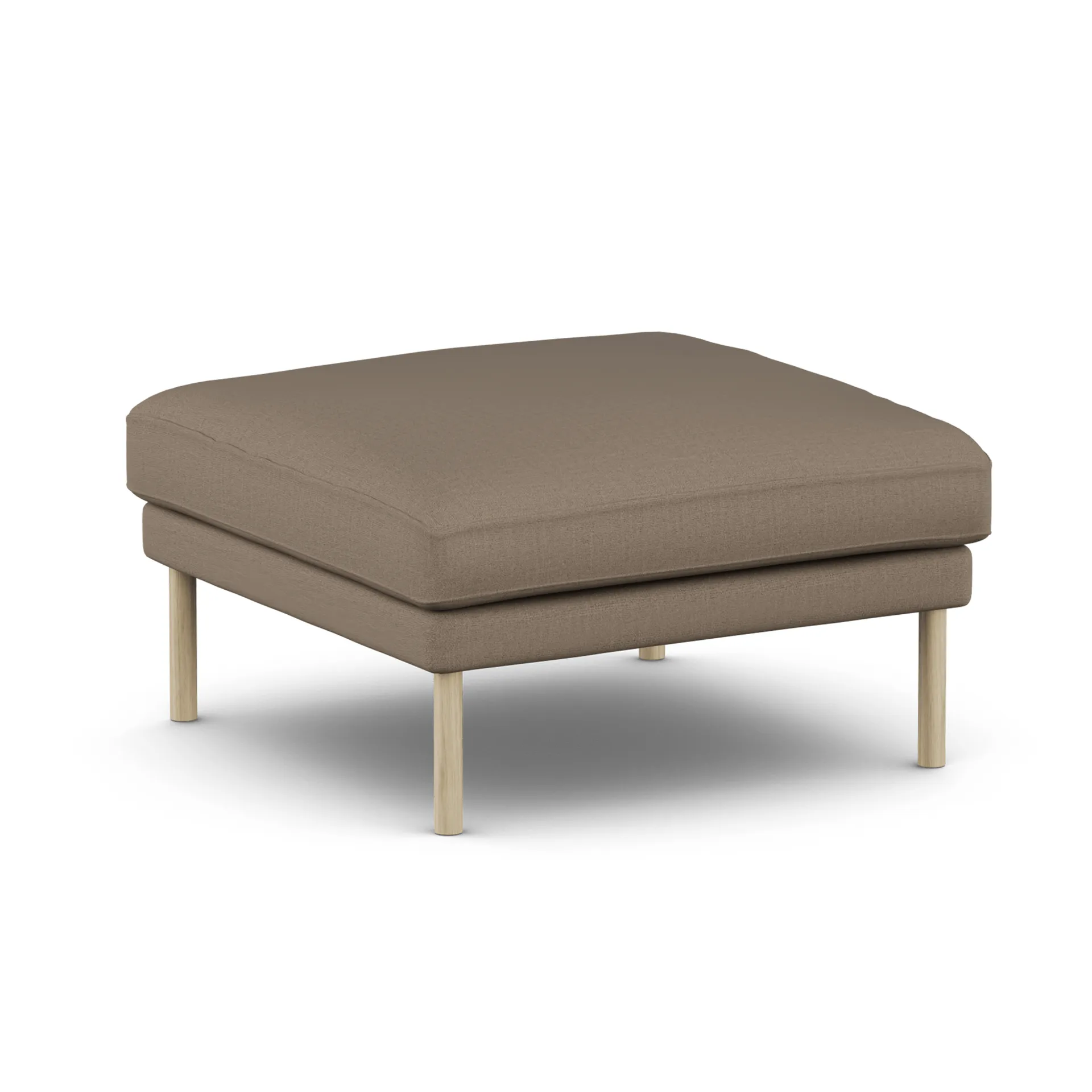 Linnevik pouf, Same Mole 6674-rovere oliato bianco, senza gonna 1898