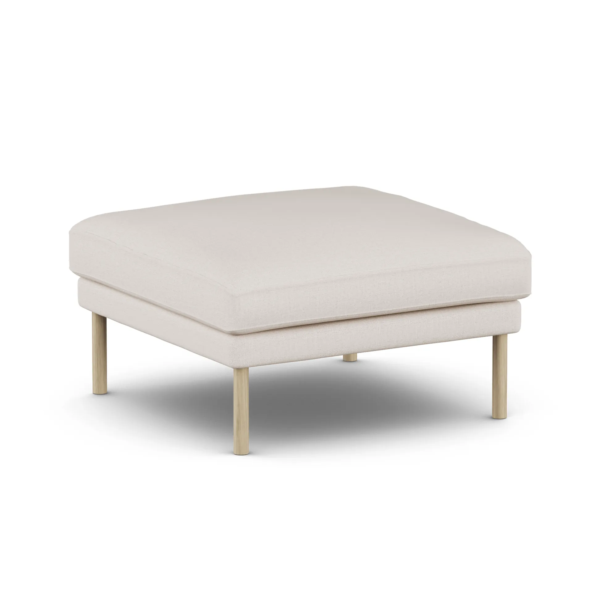 Linnevik pouf, Same Off White 6671-rovere oliato bianco, senza gonna 1898