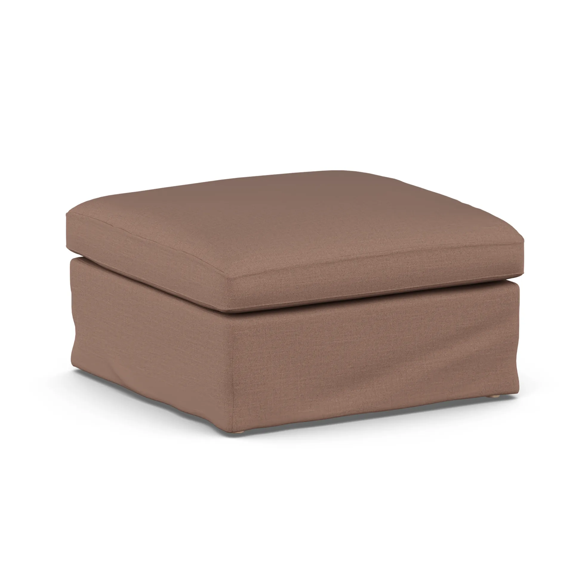 Linnevik pouf, Same Rust 6675-rovere oliato bianco, con gonna 1898