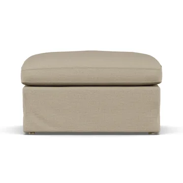 Linnevik pouf - Same Sand 6672-rovere oliato bianco, con gonna - 1898