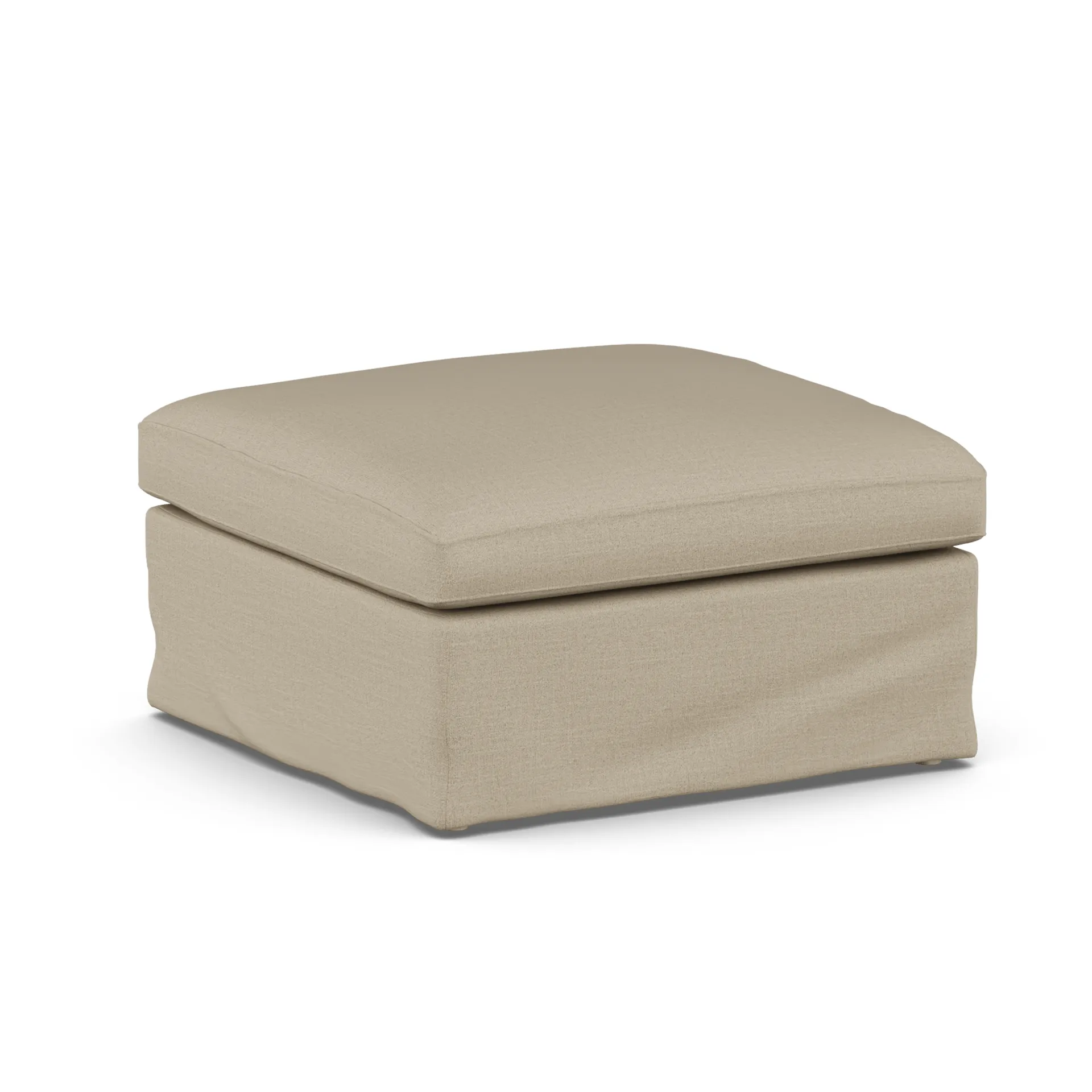 Linnevik pouf, Same Sand 6672-rovere oliato bianco, con gonna 1898