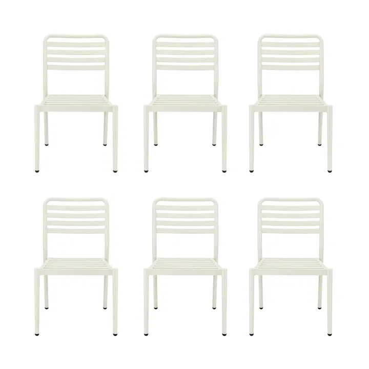 Messina sedia, Off white, confezione da 6 - 1898