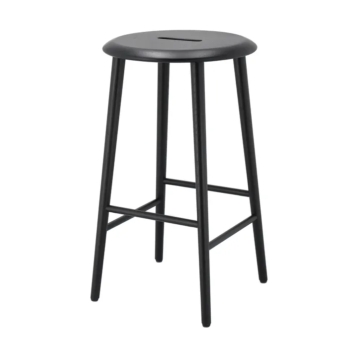 Norrabo sgabello da bar rotondo 65 cm - Rovere laccato nero - 1898