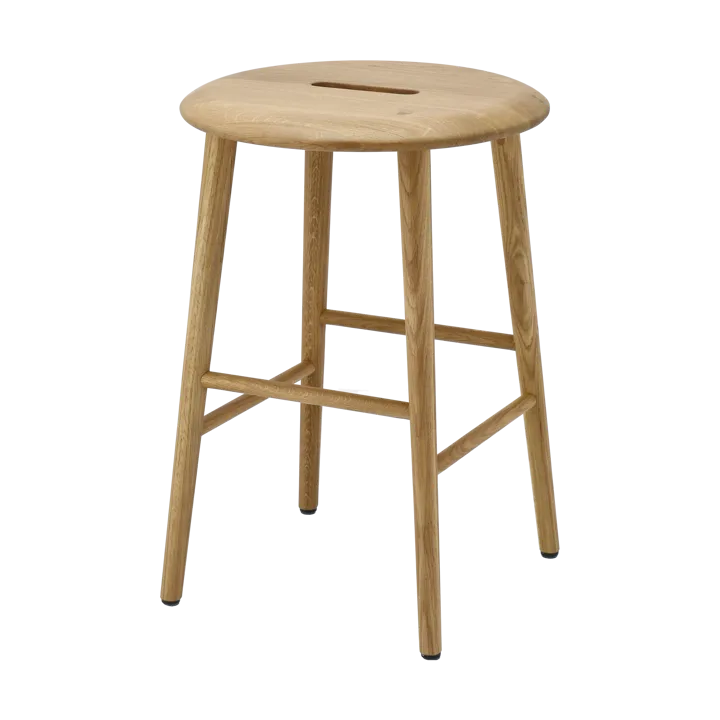Norrabo sgabello rotondo 53 cm - Rovere laccato naturale, Ø38x53 cm - 1898