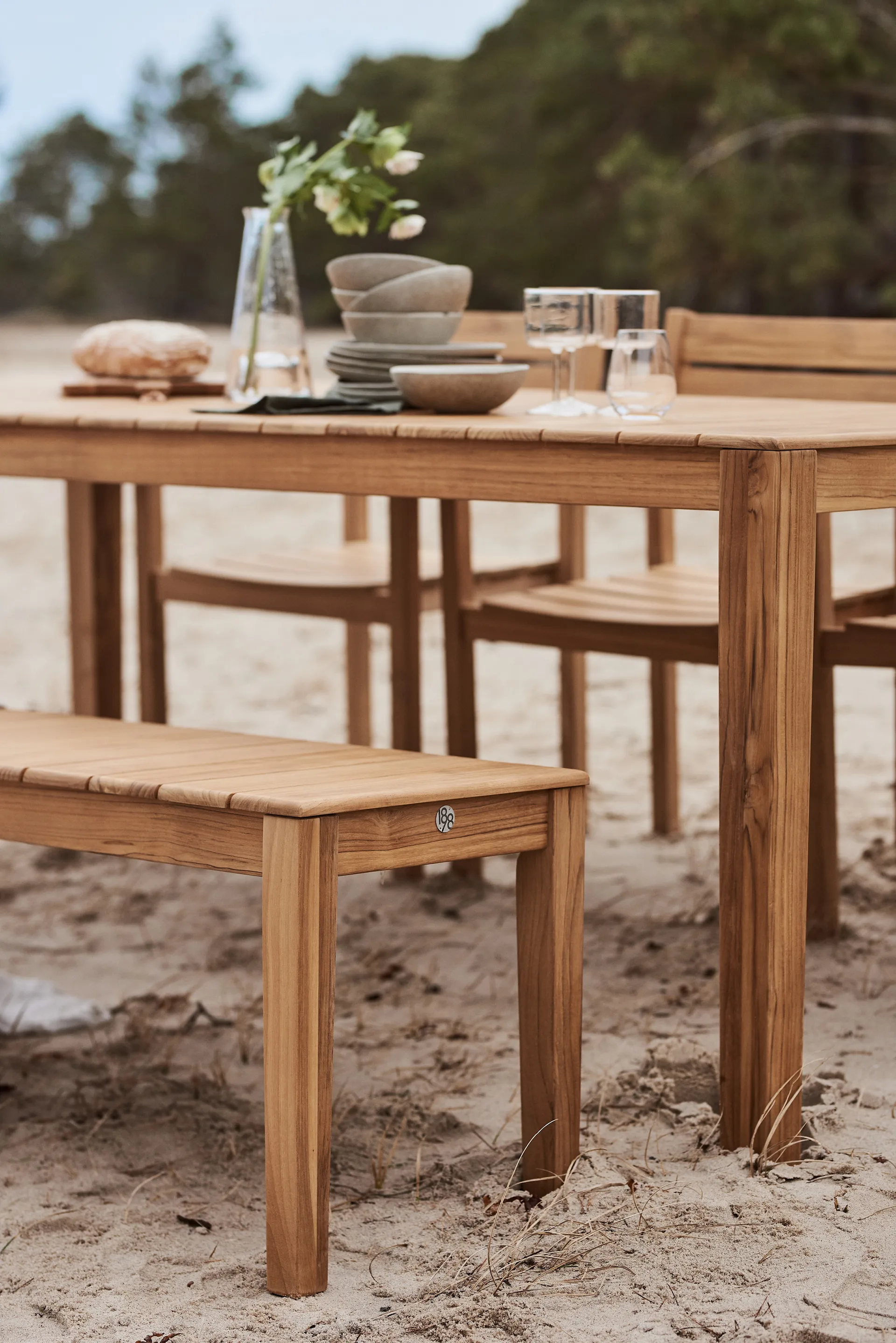 Panchina Sköndal 199x40x45 cm, Teak 1898