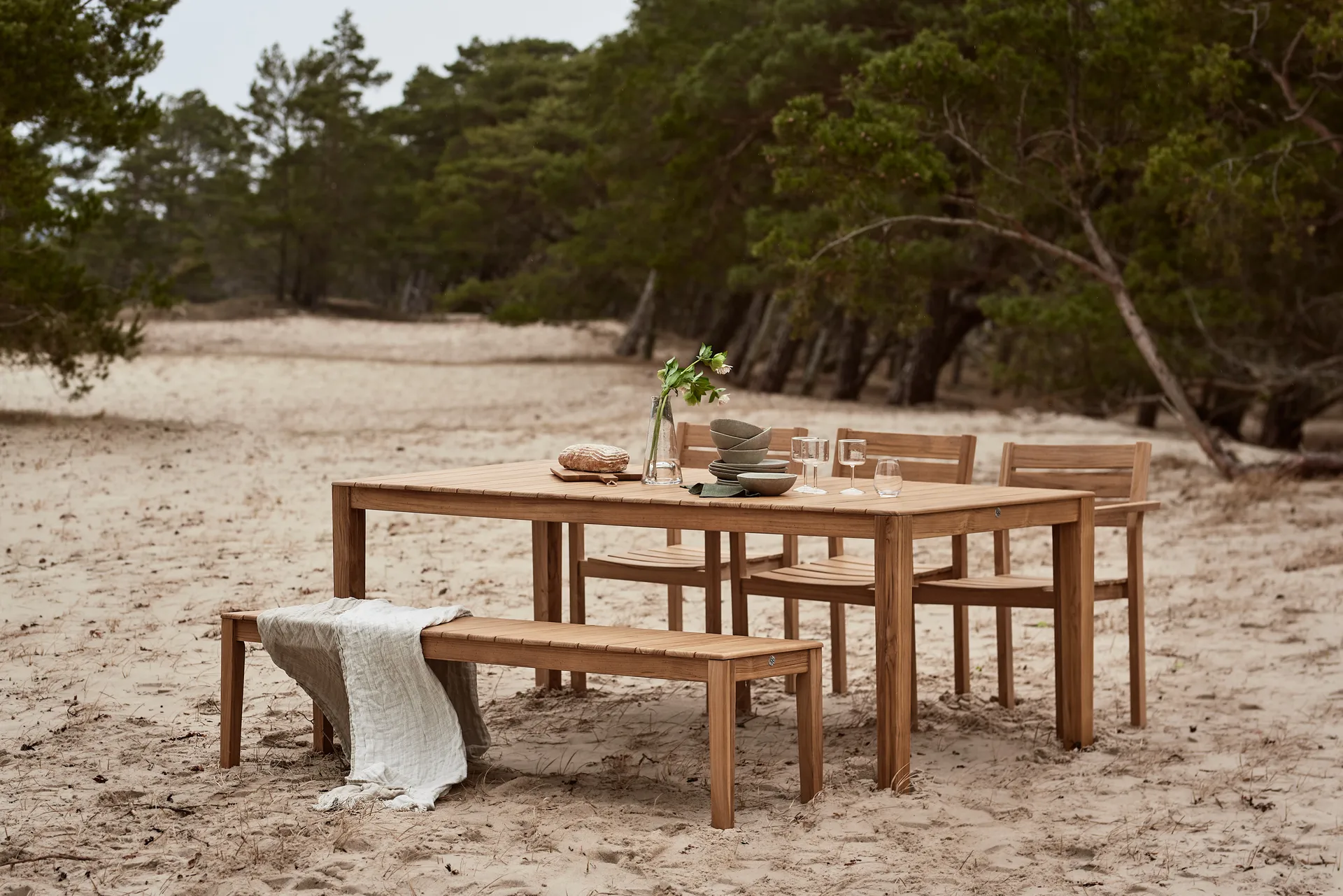 Panchina Sköndal 199x40x45 cm, Teak 1898