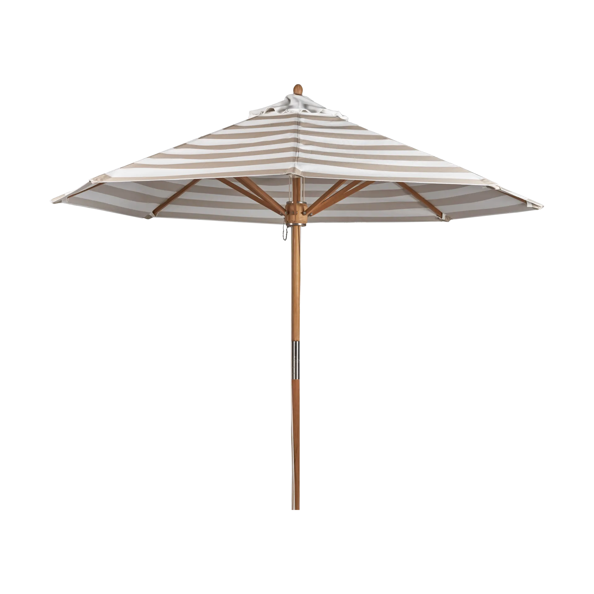 Parasole Hisshult Ø270 cm, Beige stripe-teak 1898