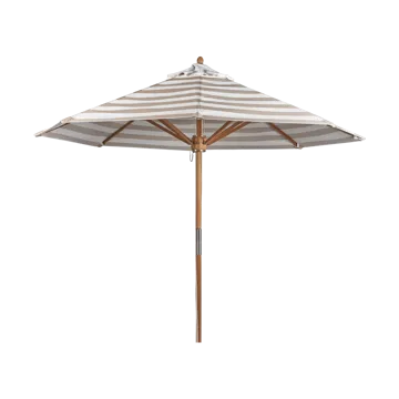 Parasole Hisshult Ø270 cm - Beige stripe-teak - 1898