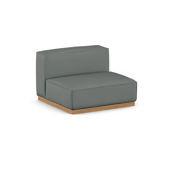 Poltrona Bergsdal 1,5 posti - Caleido grey 1240-Frassino tinto rovere, 1,5 sedute - 1898