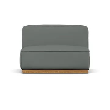 Poltrona Bergsdal 1,5 posti - Caleido grey 1240-Frassino tinto rovere, 1,5 sedute - 1898