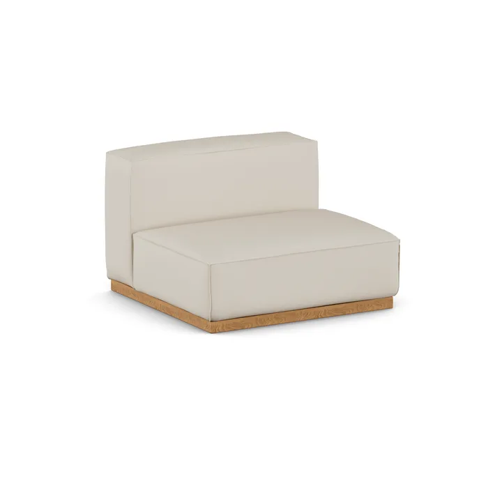 Poltrona Bergsdal 1,5 posti - Jump beige 1956-Frassino tinto rovere, 1,5 sedute - 1898