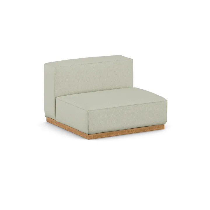 Poltrona Bergsdal 1,5 posti - Luisa beige 3981-Frassino tinto rovere, 1,5 sedute - 1898