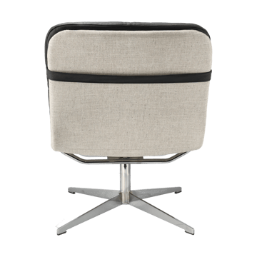 Poltrona Loholm con funzione girevole - Bern 0341-pelle nera-rovere laccato bianco - 1898