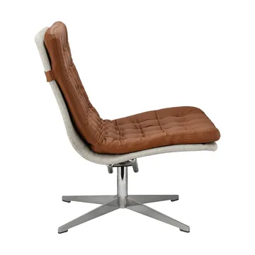 Poltrona Loholm con funzione girevole - Cognac pelle-Bern Beige 0341 - 1898