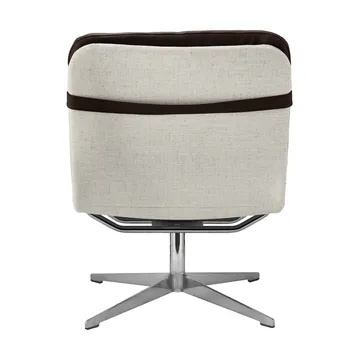 Poltrona Loholm con funzione girevole - Pelle marrone scuro-Bern Beige 0341 - 1898