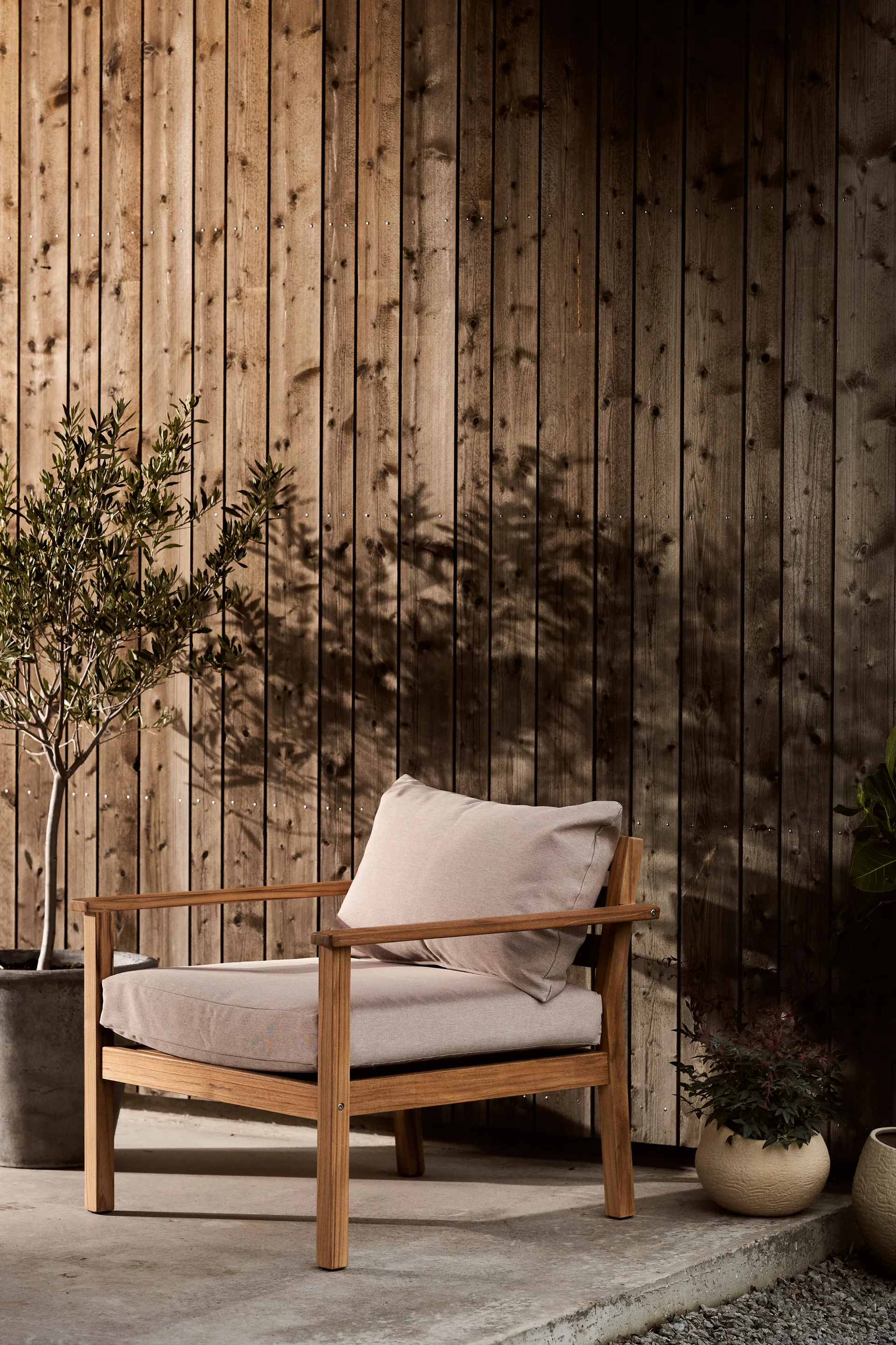 Poltrona lounge Stockaryd in teak/beige,  1898