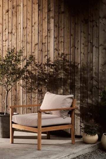 Poltrona lounge Stockaryd in teak/beige - 1898