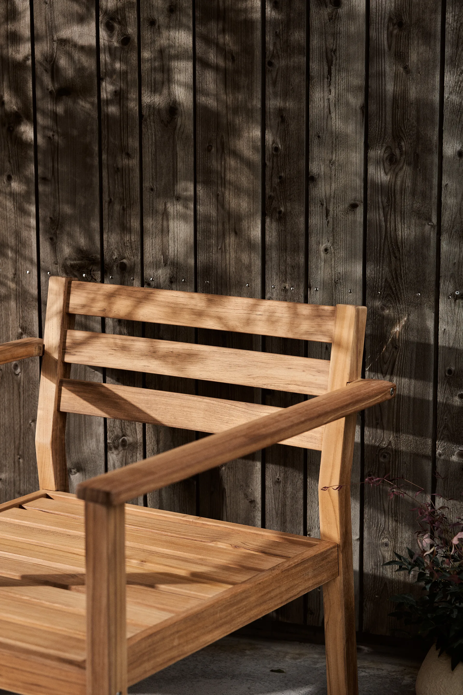 Poltrona lounge Stockaryd in teak/grigio scuro 1898