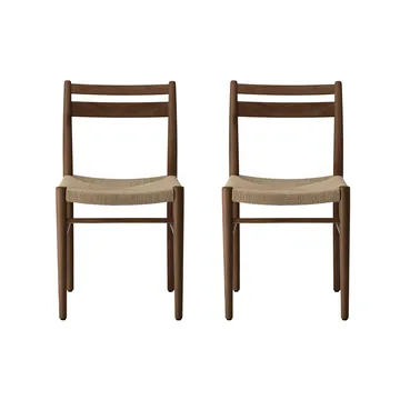 Rovere affumicato laccato-intrecciato naturale, confezione da 2 - 1898