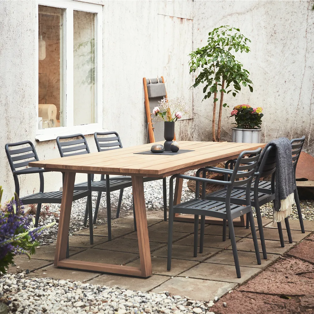 Sedia con braccioli Messina, Anthracite 1898