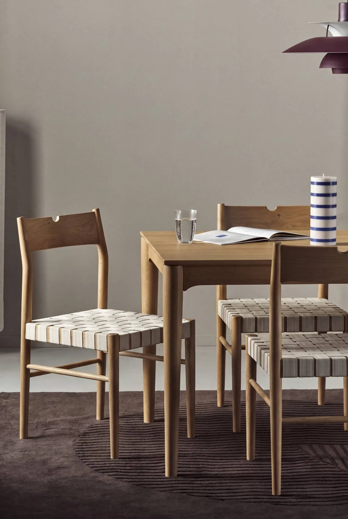 Sedia da pranzo Ekeryd, Webbing-laquered oak 1898