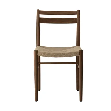 Sedia da pranzo Fridhem - Rovere affumicato laccato-intrecciato naturale - 1898