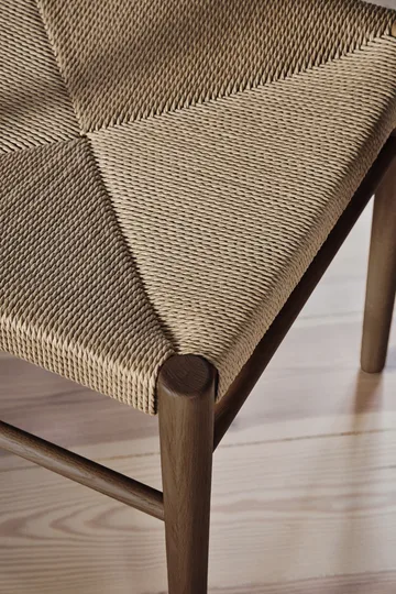 Sedia da pranzo Fridhem - Rovere affumicato laccato-intrecciato naturale - 1898