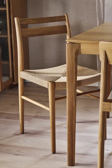 Sedia da pranzo Fridhem, rovere laccato-intreccio naturale, confezione da 6 - 1898