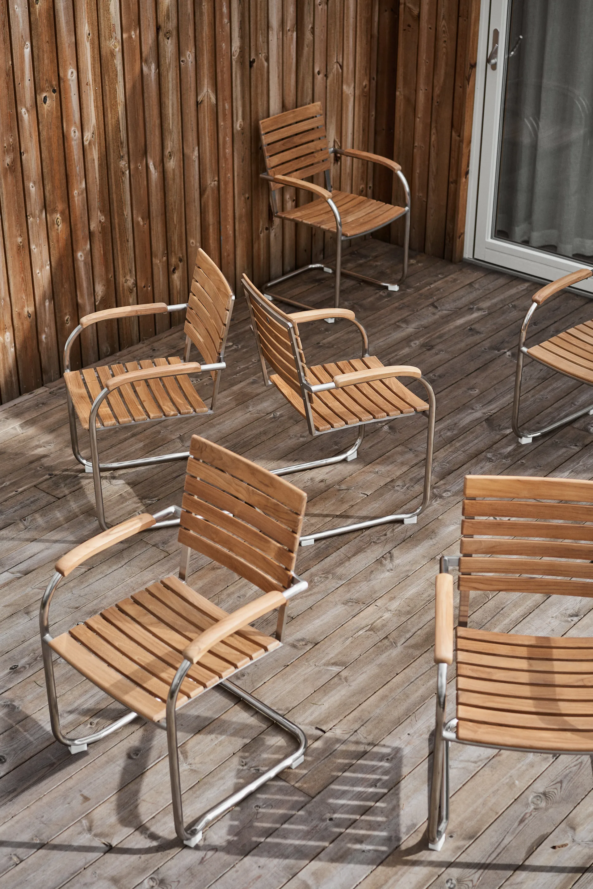 Sedia da pranzo Rörvik, Teak-acciaio inossidabile 1898