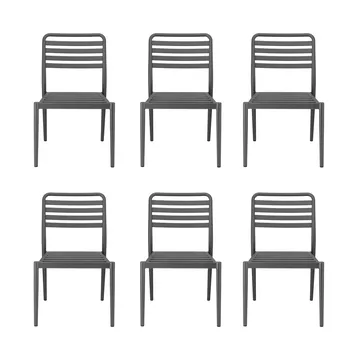 Sedia Messina, Anthracite, set da 6 - 1898