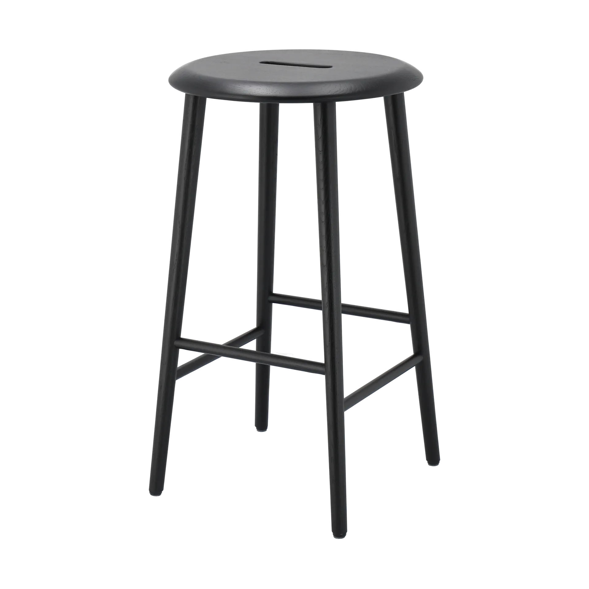 Sgabello da bar Norrabo 65 cm, Rovere laccato nero 1898