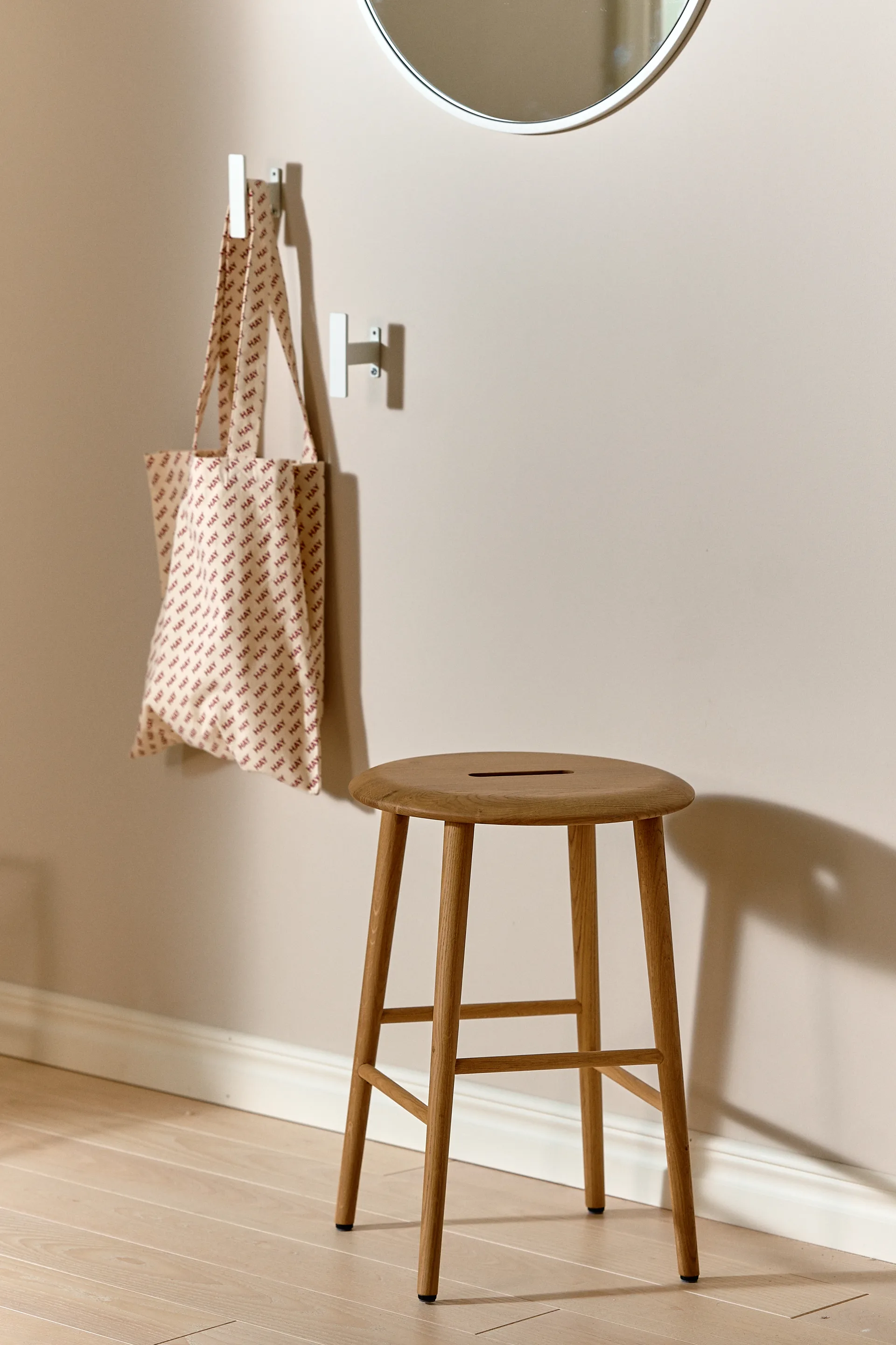 Sgabello Norrabo 45 cm, Rovere laccato naturale 1898