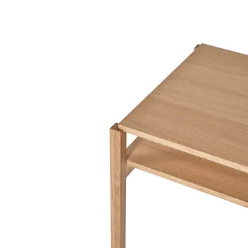 Tavolino Lid - Rovere pigmentato bianco, 125x50 cm - 1898