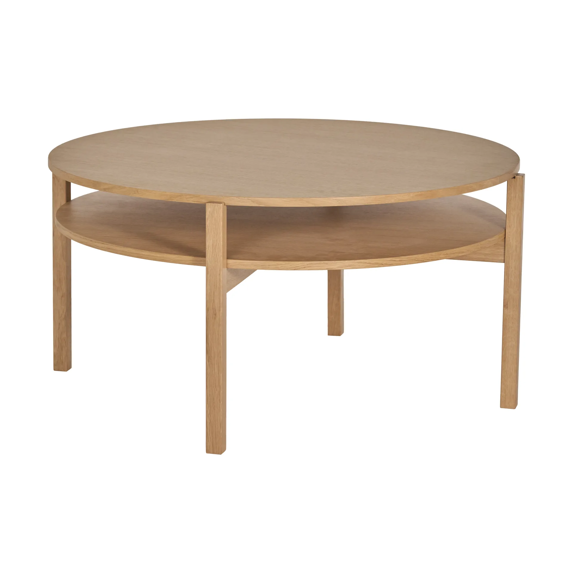 Tavolino Lid, Rovere pigmentato bianco, Ø90 cm 1898