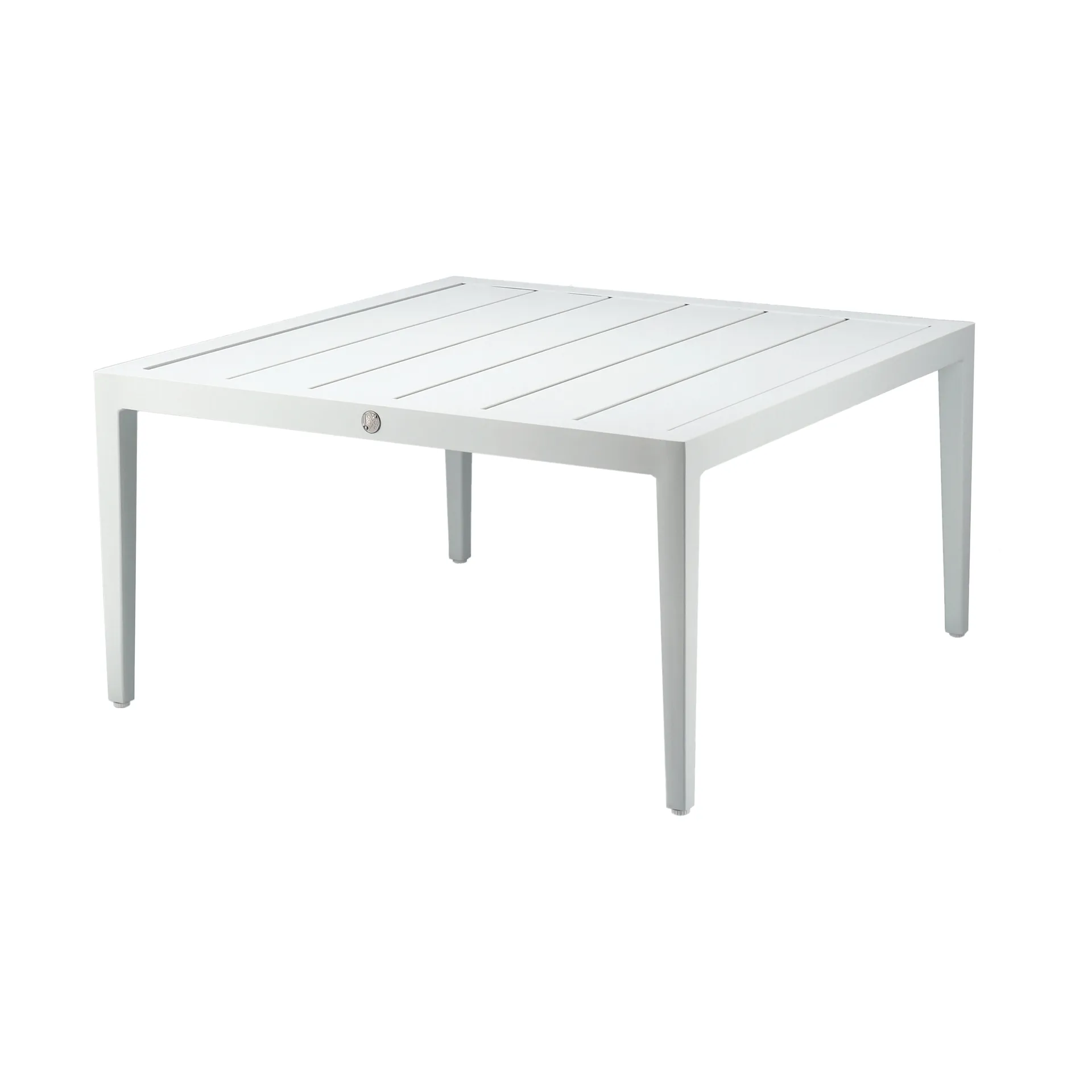 Tavolino Santander 78x78x40 cm, Alluminio bianco 1898
