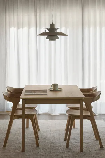 Tavolo da pranzo Alfred - Rovere tinto bianco, 90x160 cm - 1898