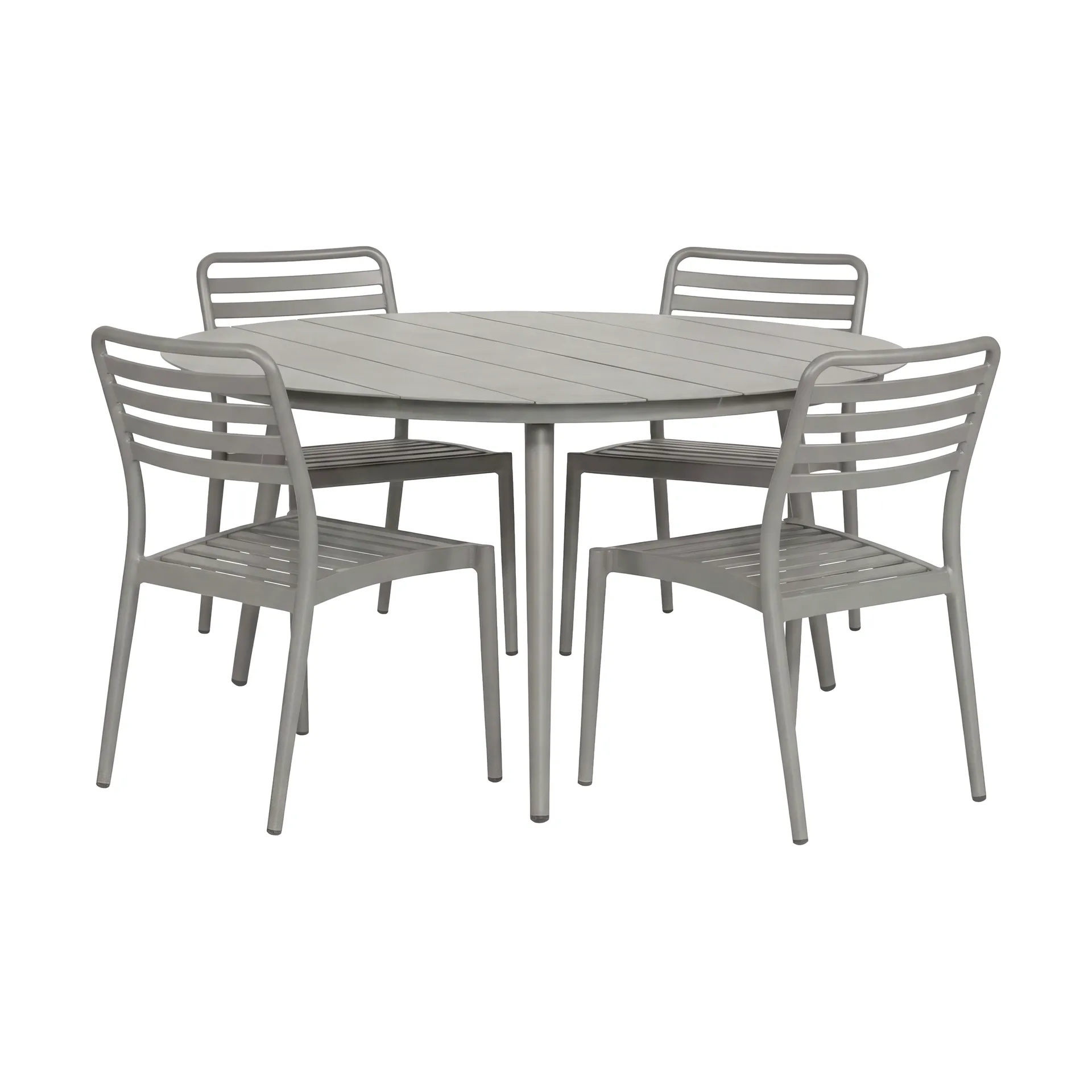 Tavolo da pranzo Marsala Ø140 cm + 4 sedie Messina, Taupe,  1898