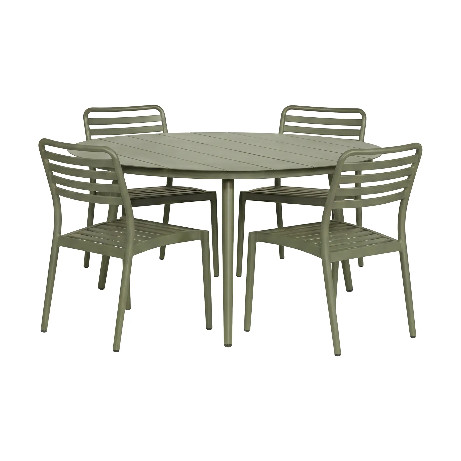 Tavolo da pranzo Marsala Ø140 cm + 4 sedie Messina, Verde muschio,  1898