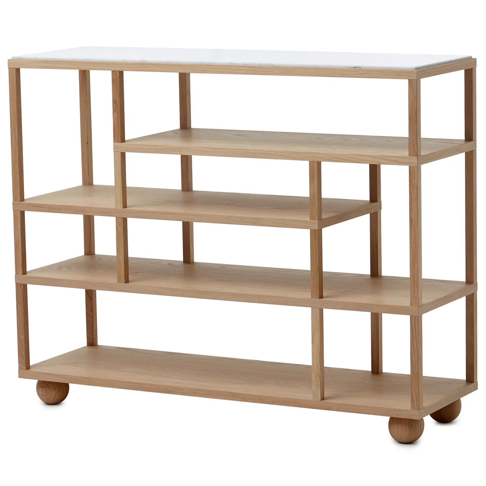 Consolle Hylla con ripiano in marmo, Rovere A2