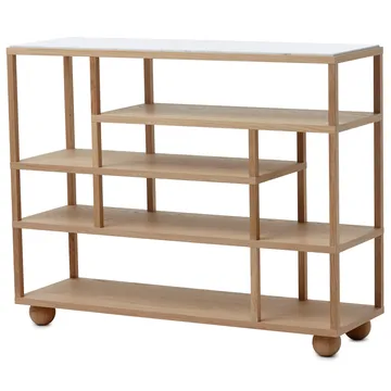 Consolle Hylla con ripiano in marmo - Rovere - A2