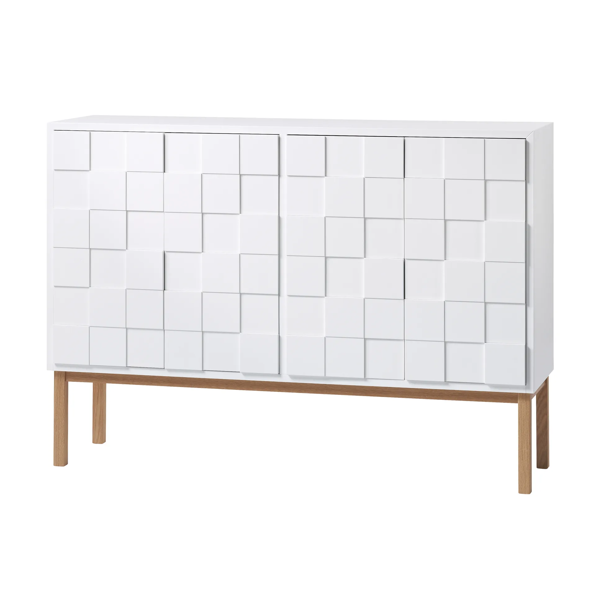 Credenza bassa Collect 2010, rovere oliato bianco A2