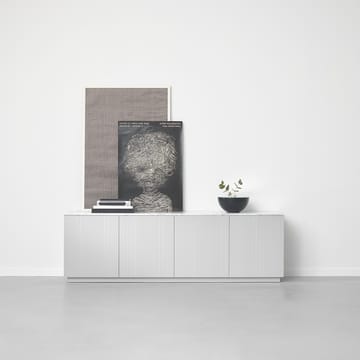 Credenza Beam - grigio chiaro, struttura grigio chiaro, ripiano in marmo di Carrara - A2